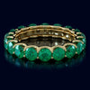 4.25CT AAA EMERALD 14KT YELLOW GOLD CLASSIC SHARED PRONG ETERNITY LOVE FUN RING