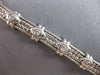 WIDE .75CT DIAMOND 14K WHITE GOLD 3D ROUND BEZEL ETOILE FILIGREE TENNIS BRACELET