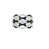 2.16CT DIAMOND & AAA SAPPHIRE 18K WHITE GOLD MULTI ROW INFINITY CRISS CROSS RING