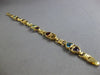 ESTATE 9.2CT AAA MULTI GEM 14KT YELLOW GOLD 3D MULTI HEART LOVE BRACELET