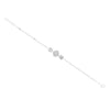 .49CT DIAMOND 18KT WHITE GOLD 3D ROUND & BAGUETTE 4 LEAF CLOVER FLOWER BRACELET