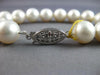 LARGE & LONG AAA SOUTH SEA PEARL 14KT WHITE GOLD 10.5MM FILIGREE BRACELET #27462