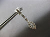 LARGE 2.04CT DIAMOND 14KT WHITE GOLD 3D ROUND & MARQUISE FLORAL EARRINGS #28135