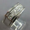 LARGE .70CT DIAMOND 14KT WHITE GOLD PRINCESS CHANNEL INVISIBLE MENS RING #27684