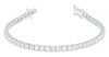 ESTATE LARGE 8.0CT DIAMOND 14KT WHITE GOLD 3D CLASSIC ROUND TENNIS BRACELET