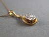 .25CT DIAMOND 18KT ROSE GOLD CLUSTER MULTI FLAME TEAR DROP FUN FLOATING PENDANT