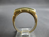 ANTIQUE LARGE .60CT OLD MINE DIAMOND 14KT 2 TONE GOLD 3 STONE UNISEX RING #28055