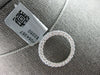 ESTATE .51CT DIAMOND 18KT WHITE GOLD 3D ROUND CIRCLE OF LIFE FLOATING PENDANT