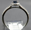 .63CT DIAMOND & AAA SAPPHIRE 14KT WHITE GOLD OVAL & ROUND HALO FRIENDHSHIP RING