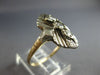 ANTIQUE LARGE .30CT OLD MINE DIAMOND 14KT WHITE GOLD 3D ANNIVERSARY RING #27753