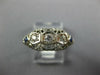 ANTIQUE .15CT OLD MINE DIAMOND & AAA SAPPHIRE 14KT WHITE GOLD 3D ART DECO RING