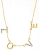ESTATE .08CT DIAMOND 14KT YELLOW GOLD 3D CLASSIC BY THE YARD LOVE NECKLACE