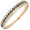 .60CT WHITE & CHOCOLATE FANCY DIAMOND 14KT ROSE GOLD 3D 3 ROW ANNIVERSARY RING