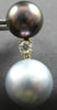 LARGE .45CT DIAMOND & AAA LIGHT & DARK TAHITIAN PEARL 18KT YELLOW GOLD EARRINGS