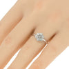 ESTATE .14CT DIAMOND 18KT WHITE GOLD 3D CLASSIC CLUSTER FLOWER STAR FUN RING