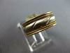 ESTATE WIDE 14K 2 TONE GOLD HANDCRAFTED MATTE AND SHINY WEDDING ANNIVERSARY RING