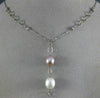 LONG AAA WHITE & PINK SOUTH SEA PEARL 14KT GOLD 3D BY THE YARD LARIAT NECKLACE