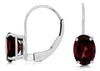 ESTATE 2.0CT AAA RHODOLITE 14KT WHITE GOLD SOLITAIRE LEVERBACK HANGING EARRINGS