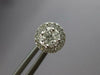 ESTATE .55CT DIAMOND 14K WHITE GOLD ROUND PRINCESS & MARQUISE HALO STUD EARRINGS