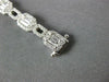 4.54CT DIAMOND 18K WHITE GOLD ROUND & EMERALD CUT SQUARE OCTAGON TENNIS BRACELET