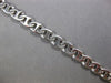 ESTATE WIDE 14KT WHITE GOLD 3D CLASSIC SOLID COMFORTABLE LINK MENS BRACELET