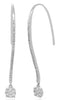 .29CT DIAMOND 14KT WHITE GOLD 3D CLASSIC FLOWER LEVERBACK FUN HANGING EARRINGS
