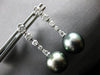 .76CT DIAMOND & AAA TAHITIAN PEARL 14K WHITE GOLD ROUND JOURNEY HANGING EARRINGS