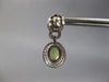 2.25CT DIAMOND & AAA PERIDOT 14KT WHITE GOLD OVAL & ROUND HALO HANGING EARRINGS