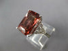 EXTRA LARGE 6.50CT DIAMOND & AAA PINK TOURMALINE 14KT WHITE GOLD ENGAGEMENT RING