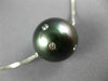 ESTATE LARGE .35CT DIAMOND & AAA TAHITIAN PEARL 18K WHITE GOLD 3D ETOILE PENDANT
