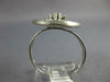 ESTATE .19CT DIAMOND 18KT WHITE GOLD 3D MATTE & SHINY FLOWER CIRCULAR FUN RING