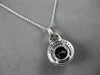 LARGE 1.82CT DIAMOND & AAA SMOKY TOPAZ 14KT WHITE GOLD 3D ROUND FLOATING PENDANT
