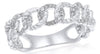 .15CT DIAMOND 14KT WHITE GOLD 3D CLASSIC MULTI LINK LOVE KNOT ANNIVERSARY RING