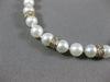 ESTATE .30CT DIAMOND & AAA SOUTH SEA PEARL 14K YELLOW GOLD ROUND NECKLACE #26313