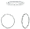 .63CT DIAMOND 14KT WHITE GOLD 3D ROUND LUCIDA ETERNITY WEDDING ANNIVERSARY RING