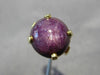 ANTIQUE EXTRA LARGE 19.95CT STAR RUBY SAPPHIRE 14KT YELLOW GOLD 3D RING #25648