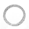 ESTATE .43CT DIAMOND 18KT WHITE GOLD 3D 3 ROW FILIGREE ETERNITY ANNIVERSARY RING