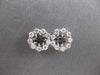 ESTATE .34CT DIAMOND 18KT WHITE GOLD CLASSIC ROUND SHARED PRONG EARRING JACKETS