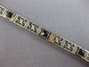 ANTIQUE ART DECO 1.8CT AAA SAPPHIRE 14KT WHITE GOLD 3D FILIGREE BRACELET #27754
