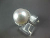 ESTATE .32CT DIAMOND & AAA SOUTH SEA PEARL 18K WHITE GOLD CLASSIC HALO LOVE RING