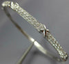 ESTATE 1.93CT DIAMOND 18KT WHITE GOLD 3D X LOVE SEMI ETERNITY BANGLE BRACELET