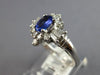 1.12CT DIAMOND & AAA TANZANITE 14K WHITE GOLD 3D OVAL & BAGUETTE ENGAGEMENT RING