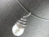 LARGE .45CT DIAMOND & AAA SOUTH SEA PEARL 18K WHITE GOLD MULTI SWIRL FUN PENDANT