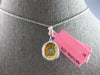 1.51CT WHITE & FANCY YELLOW DIAMOND 18K 2 TONE GOLD 3D OVAL & ROUND HALO PENDANT