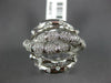 EXTRA LARGE 1.35CT DIAMOND 18KT WHITE GOLD MULTI ROW BAMBOO CRISS CROSS FUN RING