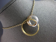 .71CT DIAMOND 14K TRI COLOR GOLD MULTI CIRCULAR INTERTWINING LOVE KNOT NECKLACE