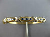 WIDE .77CT DIAMOND & AAA SAPPHIRE 14K 2 TONE GOLD XO CUFF BANGLE BRACELET #27655