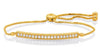 ESTATE .64CT DIAMOND 14KT YELLOW GOLD 3D BAR FILIGREE ADJUSTABLE TENNIS BRACELET