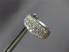 ESTATE WIDE 1.50CT DIAMOND 14KT WHITE GOLD 3 ROW CLASSIC HUGGIE HANGING EARRINGS