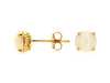 ESTATE 1.0CT AAA OPAL 14KT YELLOW GOLD 3D CLASSIC ROUND 4 PRONG STUD EARRINGS